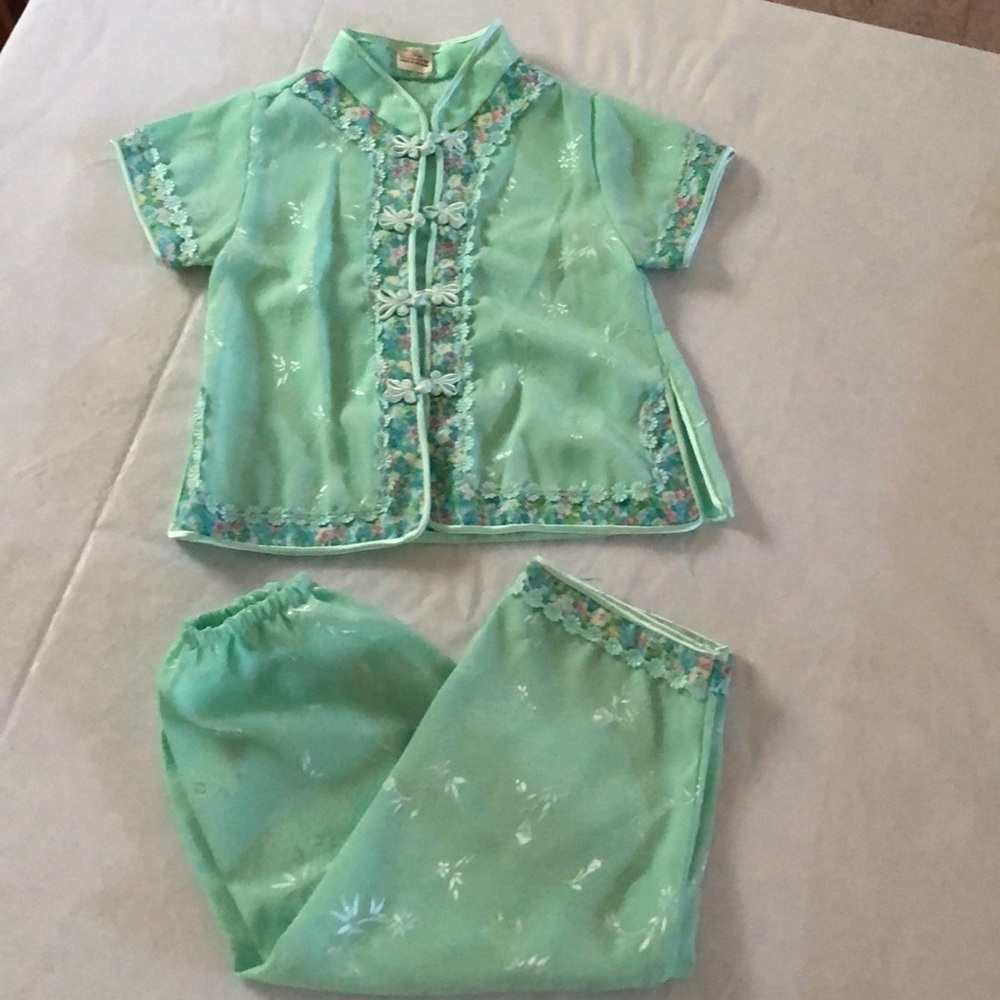 Kid’s asian inspired pajama set.
